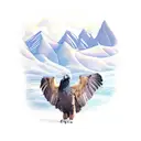 Andean Condor in the mountains tattoo design idea