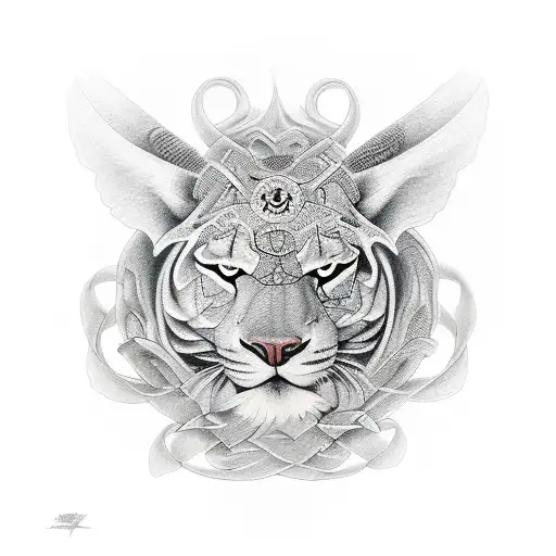 Strenght, gratitude, path, patience tattoo design idea