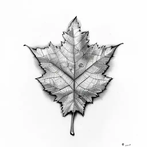 grape leaf  tattoo design idea