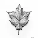 grape leaf  tattoo design idea