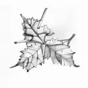 grape leaf  tattoo design idea