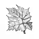 grape leaf  tattoo design idea