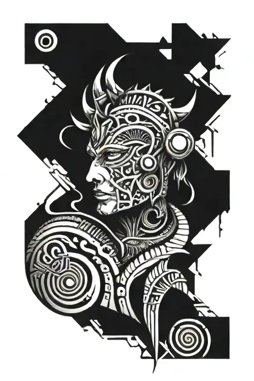 cyber tribal tattoo tattoo design idea
