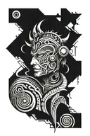 cyber tribal tattoo tattoo design idea