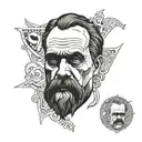 Nietzsche's head tattoo design idea
