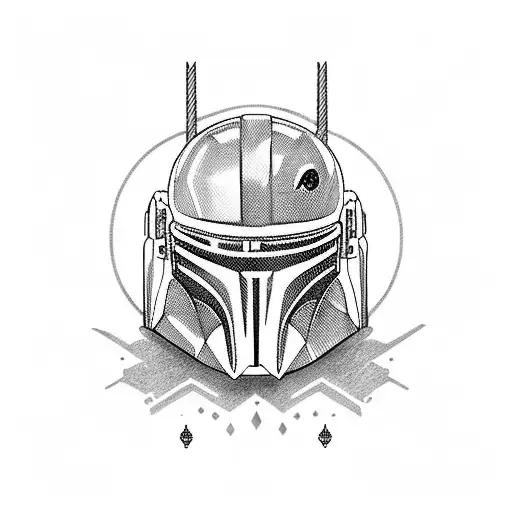 Mandalorian, vegan, this is the way character tattoo design idea