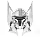 the Mandalorian with vegan this is the way character tattoo design idea