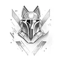 the Mandalorian with vegan this is the way character tattoo design idea