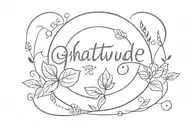 Gratitude tattoo design idea