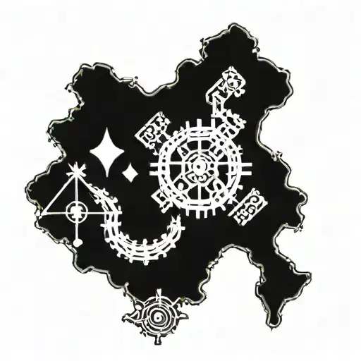  Permet, Albania map and coordinate forearm tattoo tattoo design idea