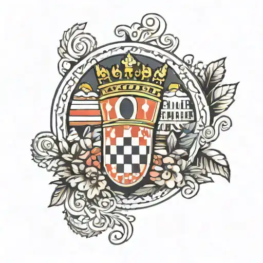 a small croatia tattoo on holidays tattoo design idea