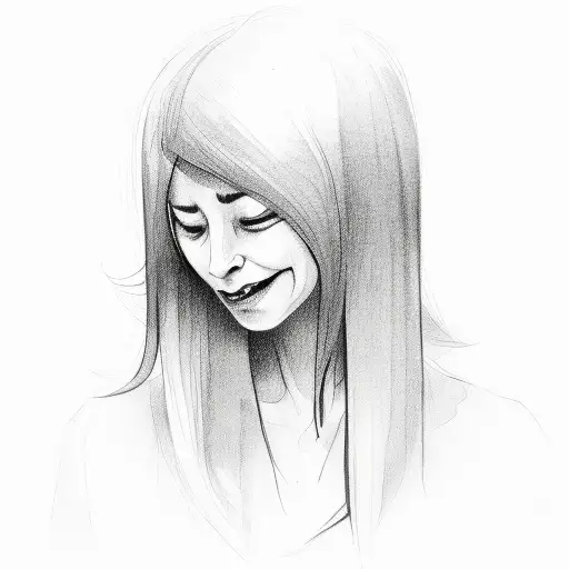 woman crying  tattoo design idea