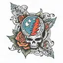 steal your face grateful dead tattoo design idea