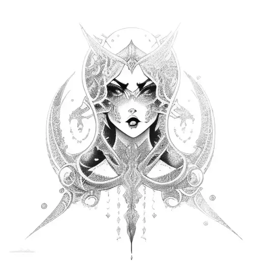 albedo overlond power sexy tattoo design idea