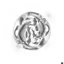 three koi fishes swimming in a circle  tattoo design idea