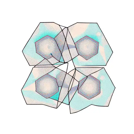 Pattern of hexagons, to create a template for art work to be tattooed in the middle of each hexagon tattoo design idea