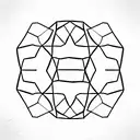 Pattern of hexagons, with artwork inside the hexagons tattoo design idea