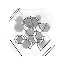 Pattern of hexagons, with random objects within each hexagon tattoo design idea