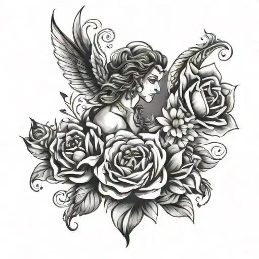 mixed of three names: Mehrdad, parniya, soniya tattoo design idea