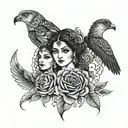 mixed of three names: Mehrdad, parniya, soniya tattoo design idea