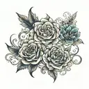 mixed of three names: Mehrdad, parniya, soniya tattoo design idea