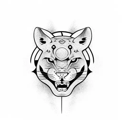 whole body panther with cool japanese design tattoo design idea