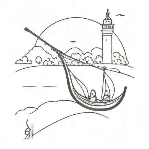 gondola tattoo design idea
