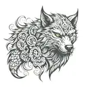 Scottish werewolf tattoo design idea