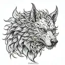 Scottish werewolf tattoo design idea