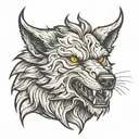 Scottish werewolf tattoo design idea