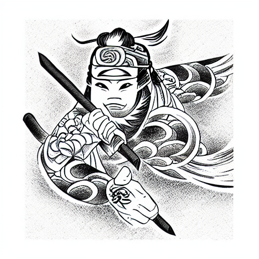 ninja tattoo design idea