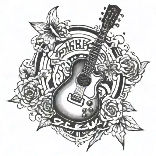 Rock n Roll tattoo design idea
