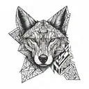 mandala wolf head tattoo design idea