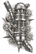 shock absorber tattoo design idea