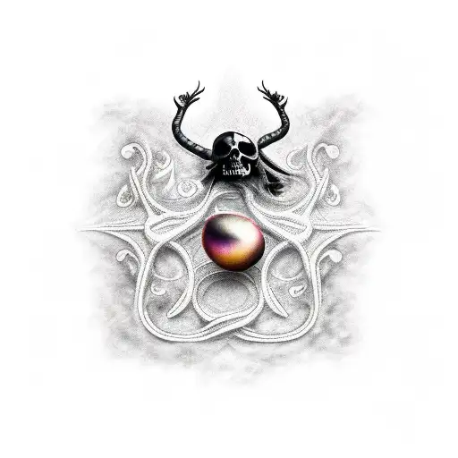 Flying Dutchman and black pearl tattoo design idea