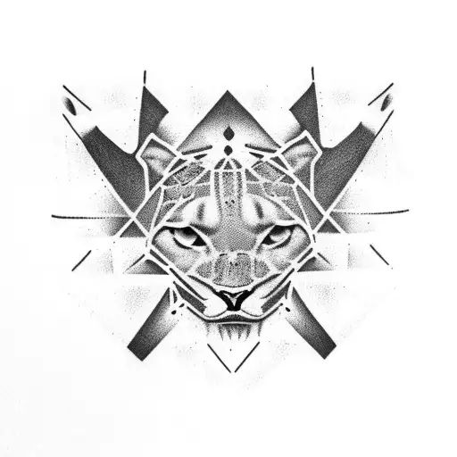 puma with claws stuck in human flesh tattoo design idea