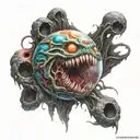 cosmic horror planet devourer tattoo design idea