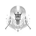 Osiris, isis, set and Ra tattoo design idea