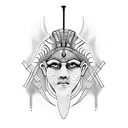 Osiris, isis, set and Ra tattoo design idea