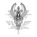 Osiris, isis, set and Ra tattoo design idea