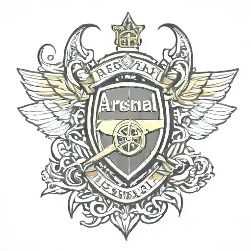 Arsenal logo combined with infinity symbol tattoo design idea