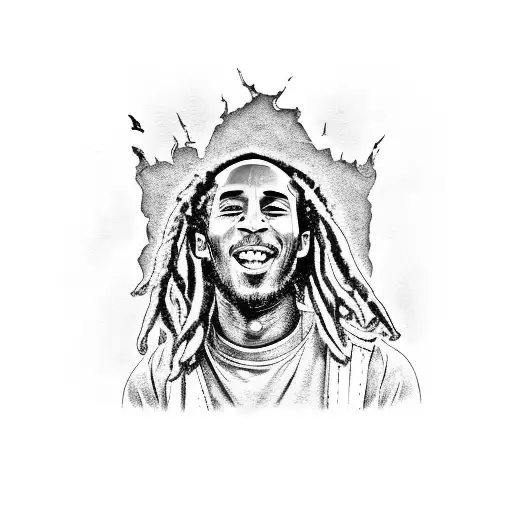 Kobe Bryant Bob Marley  tattoo design idea
