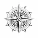 Capricorn compass eagle feather  tattoo design idea