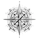 Capricorn compass eagle feather  tattoo design idea