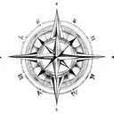 Capricorn compass eagle feather  tattoo design idea
