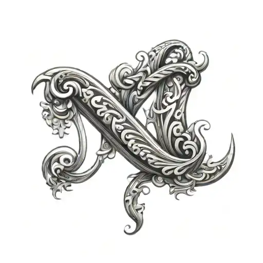 S A L K letter tattoo design idea