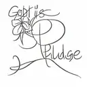 write "God is my judge" on the thigh tattoo design idea