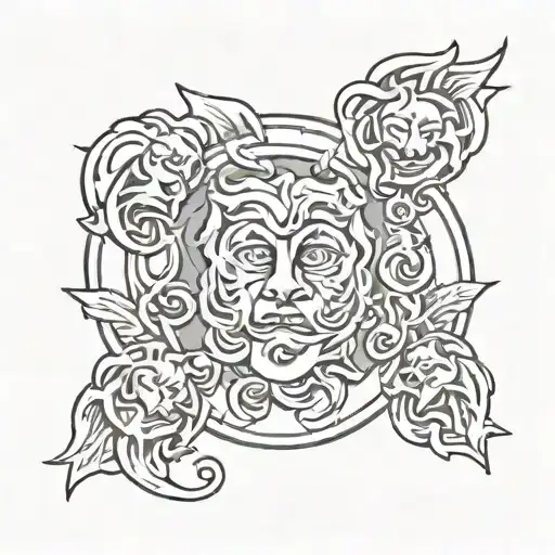 A tattoo template that represents my connection to and pride in my three sons. My sons are called Kevin, tattoo design idea
