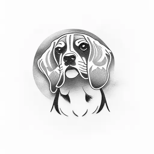 beagle tattoo design idea