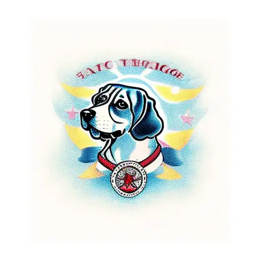 beagle tattoo design idea